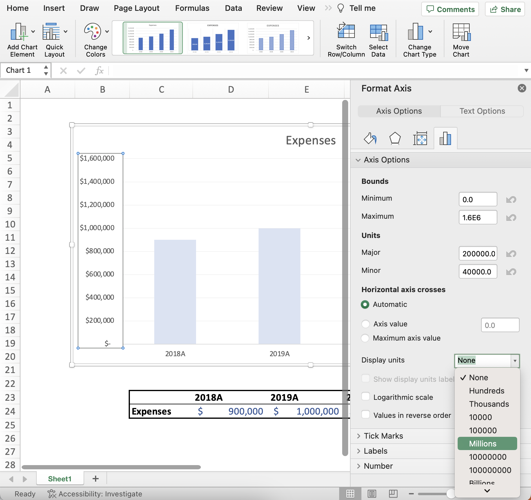 Step By Step Format Excel Chart Data Labels As Thousands Or Millions