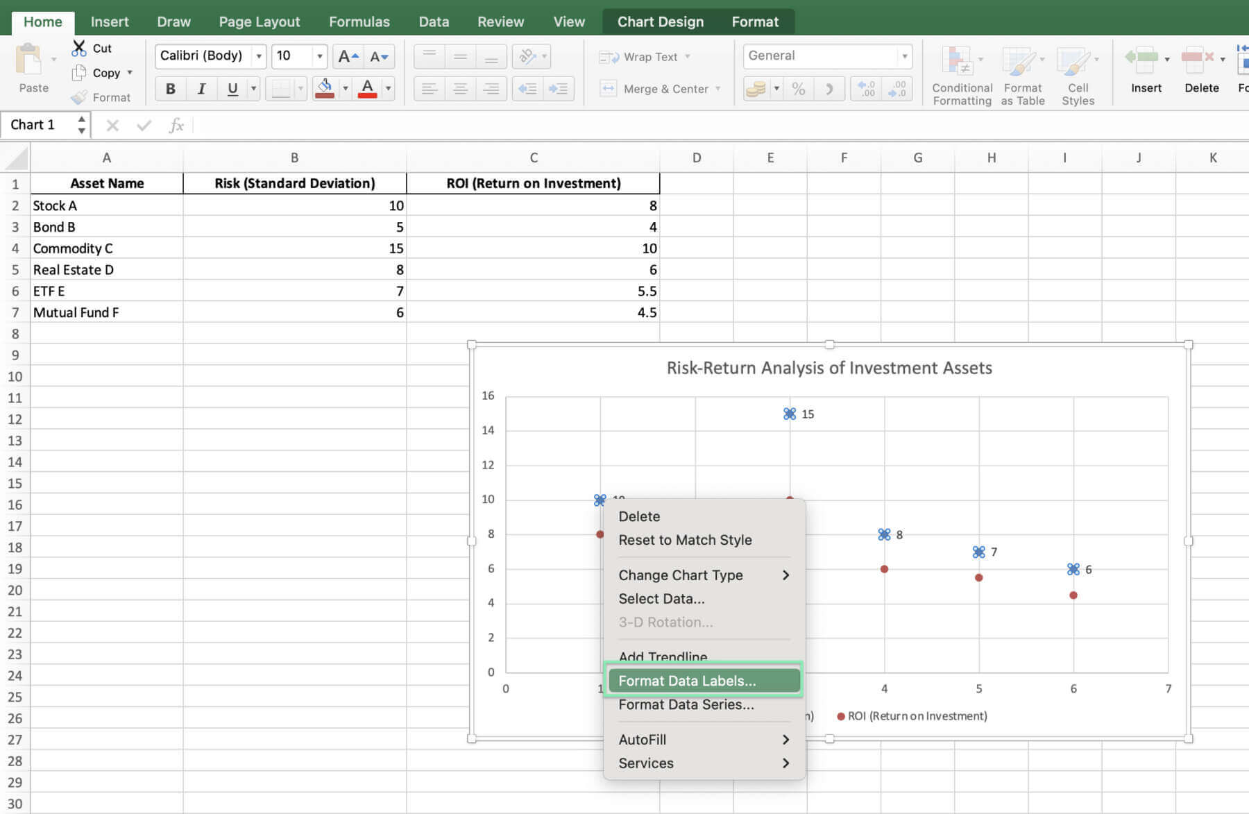create xy chart excel