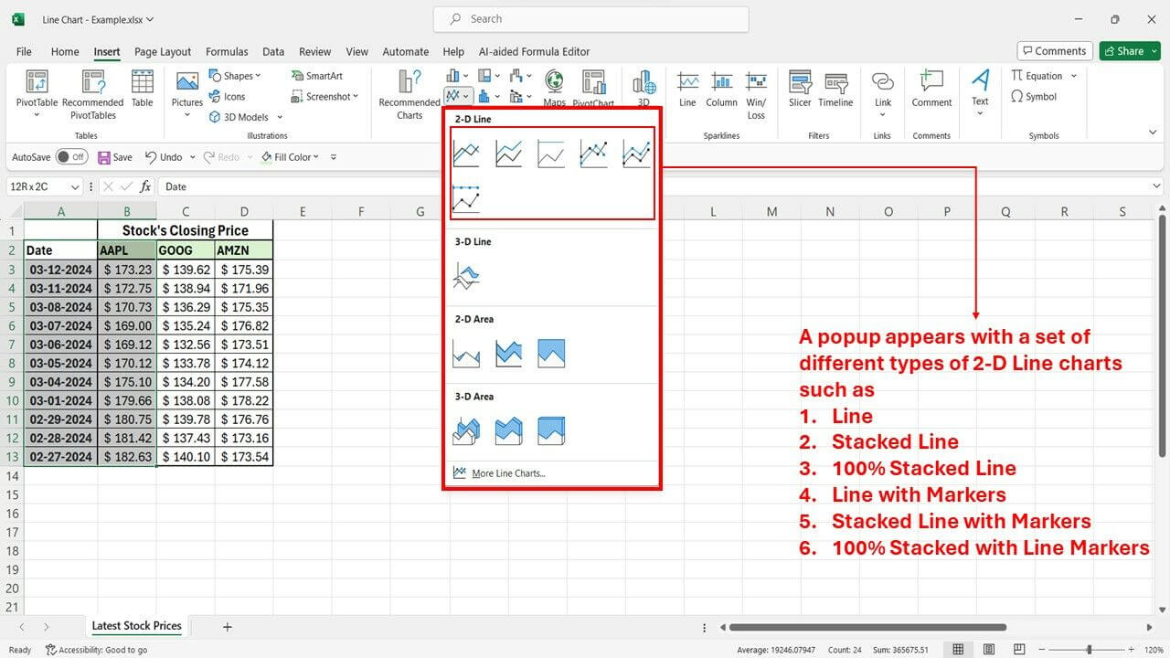 How to Create a Line Chart in Excel - Macabacus