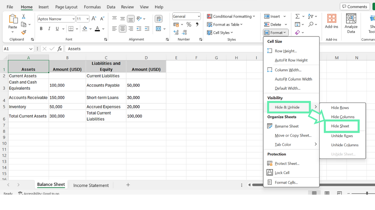 How To Hide And Unhide Worksheets In Excel Downloadable Template 0922