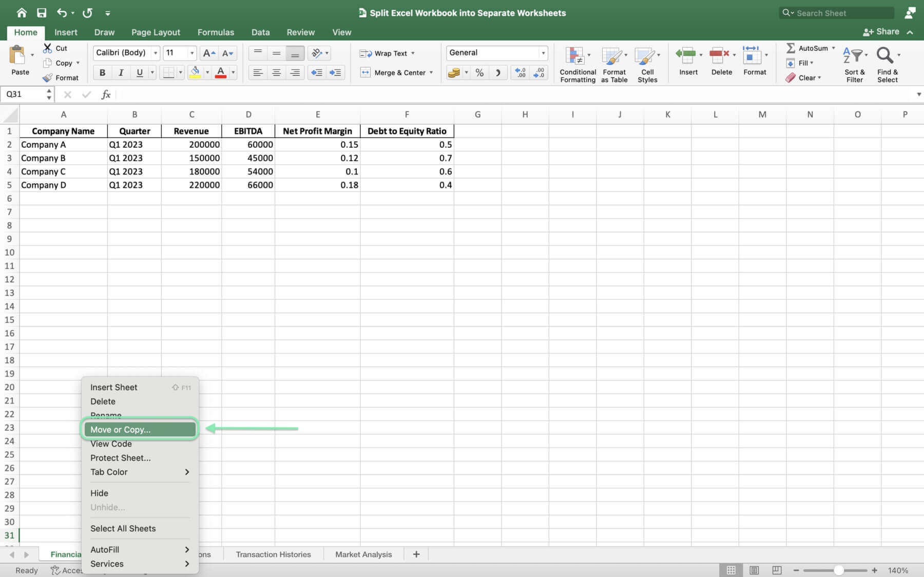 split excel workbook into separate worksheets