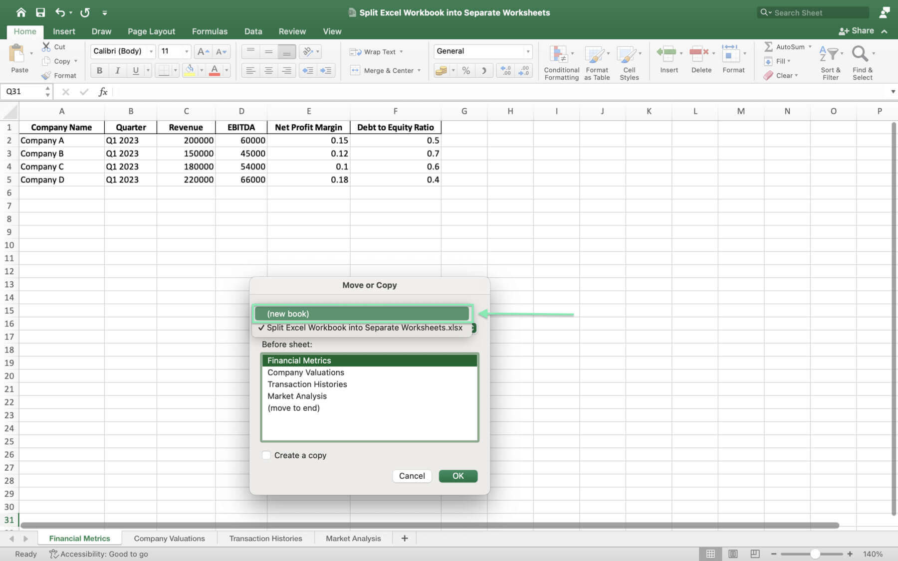 split excel workbook into separate worksheets