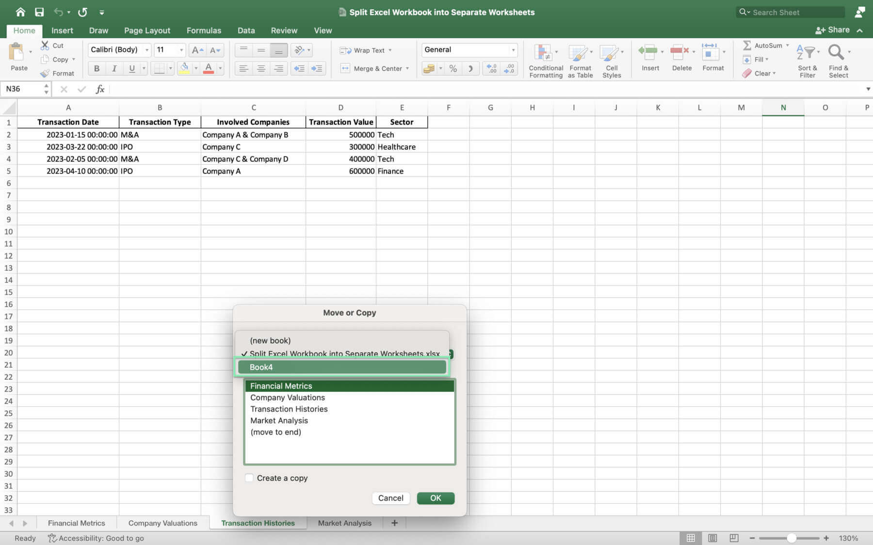 Split Excel Workbook Into Separate Worksheets