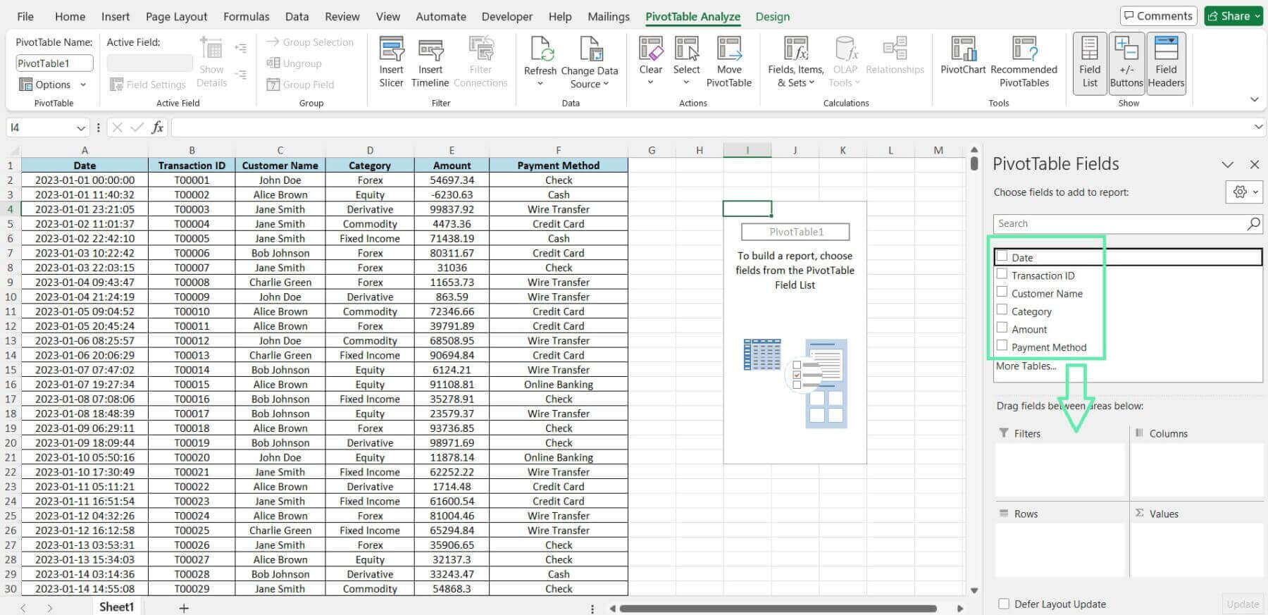 How to Create Transaction Summaries From Excel Data Downloadable ...