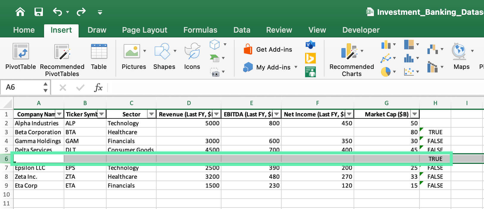 find and remove blank rows excel