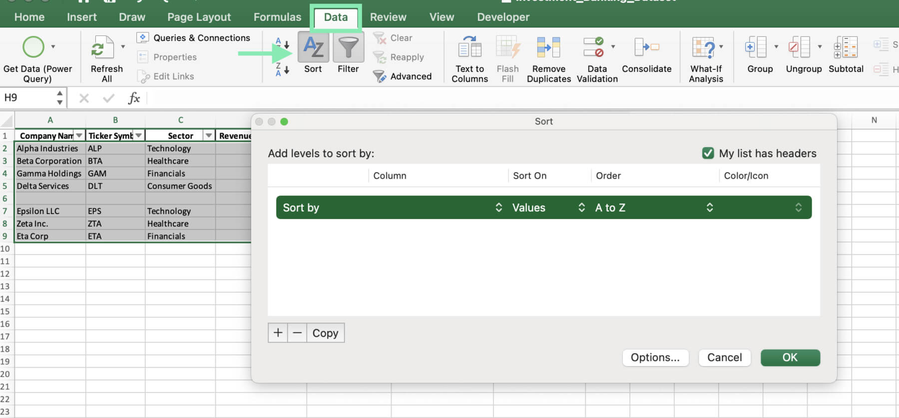 find and remove blank rows excel