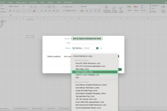 How to Import a Template Into Excel