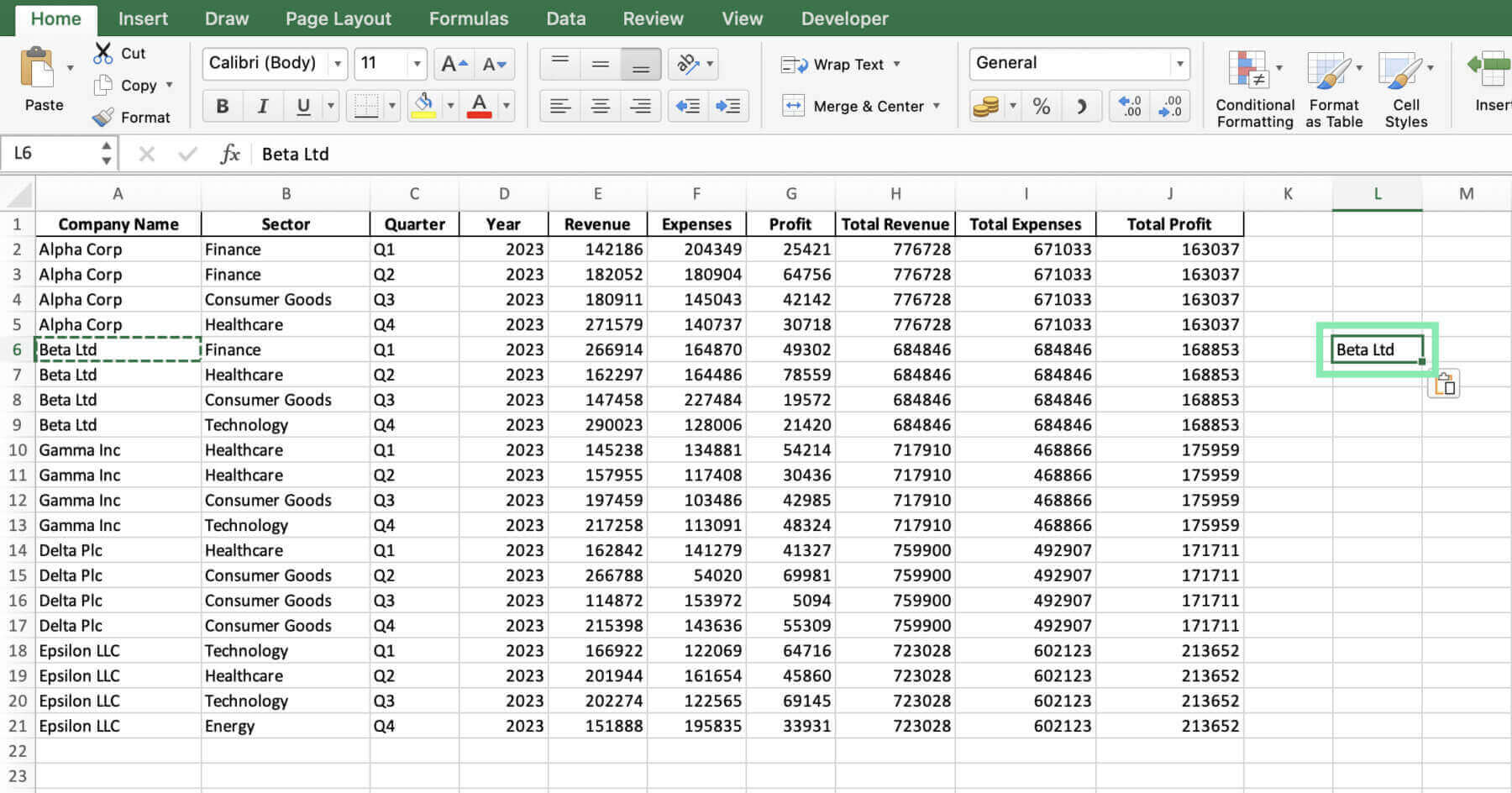 paste options excel