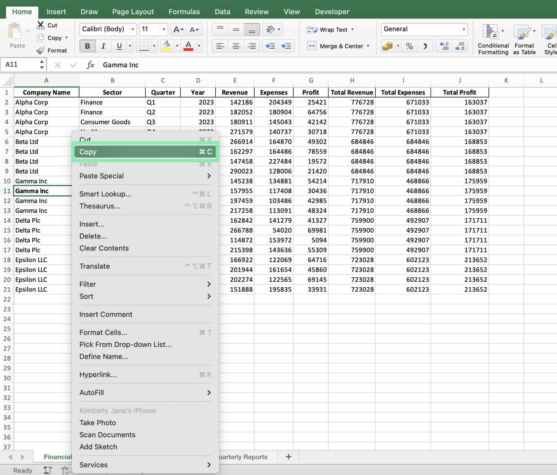 paste options excel