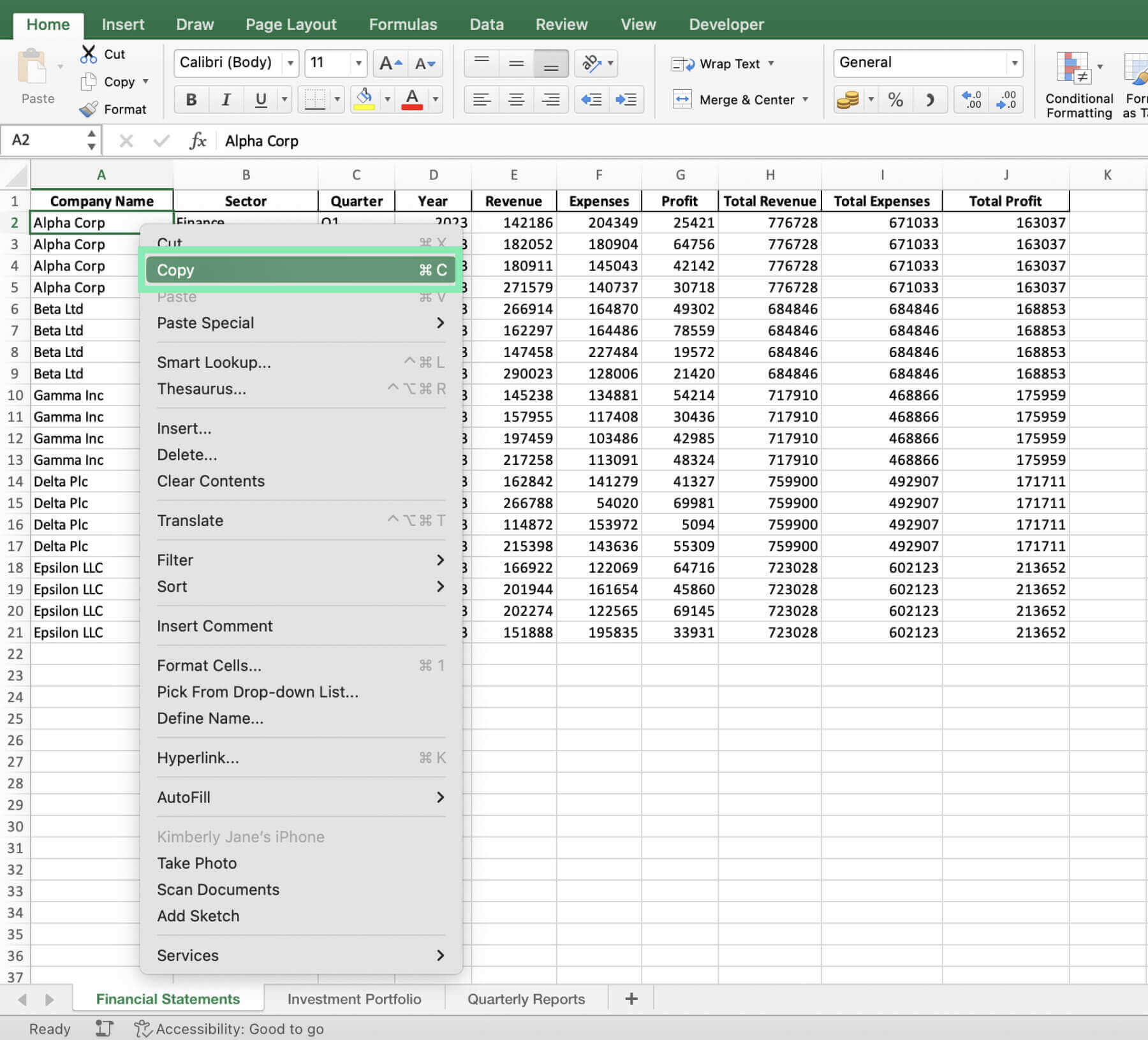 paste options excel