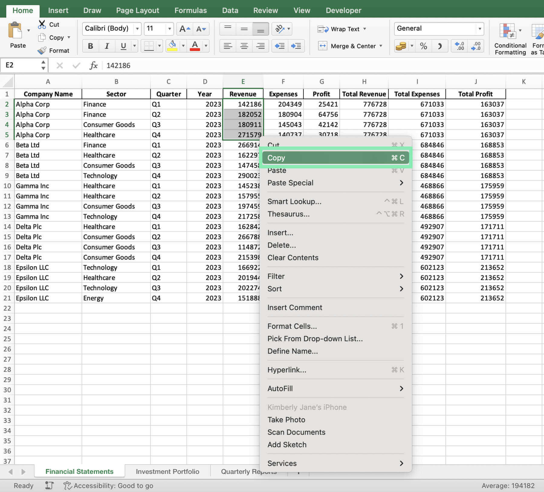 paste options excel