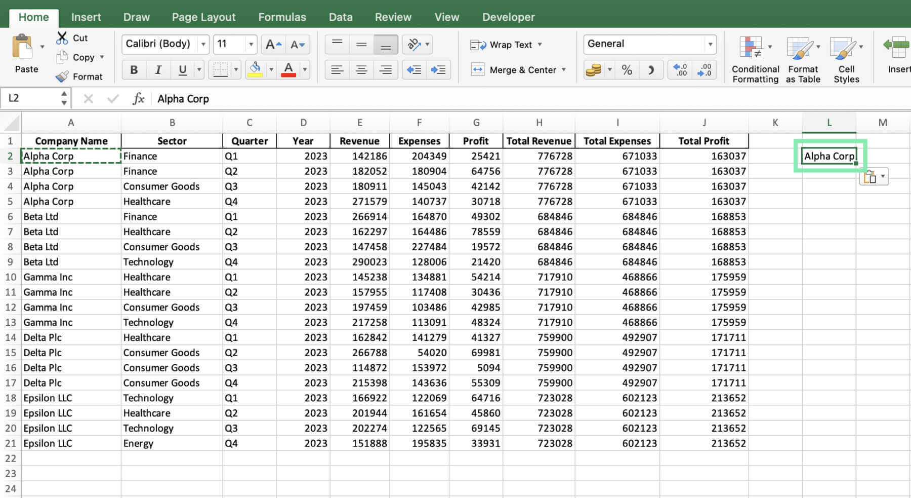paste options excel
