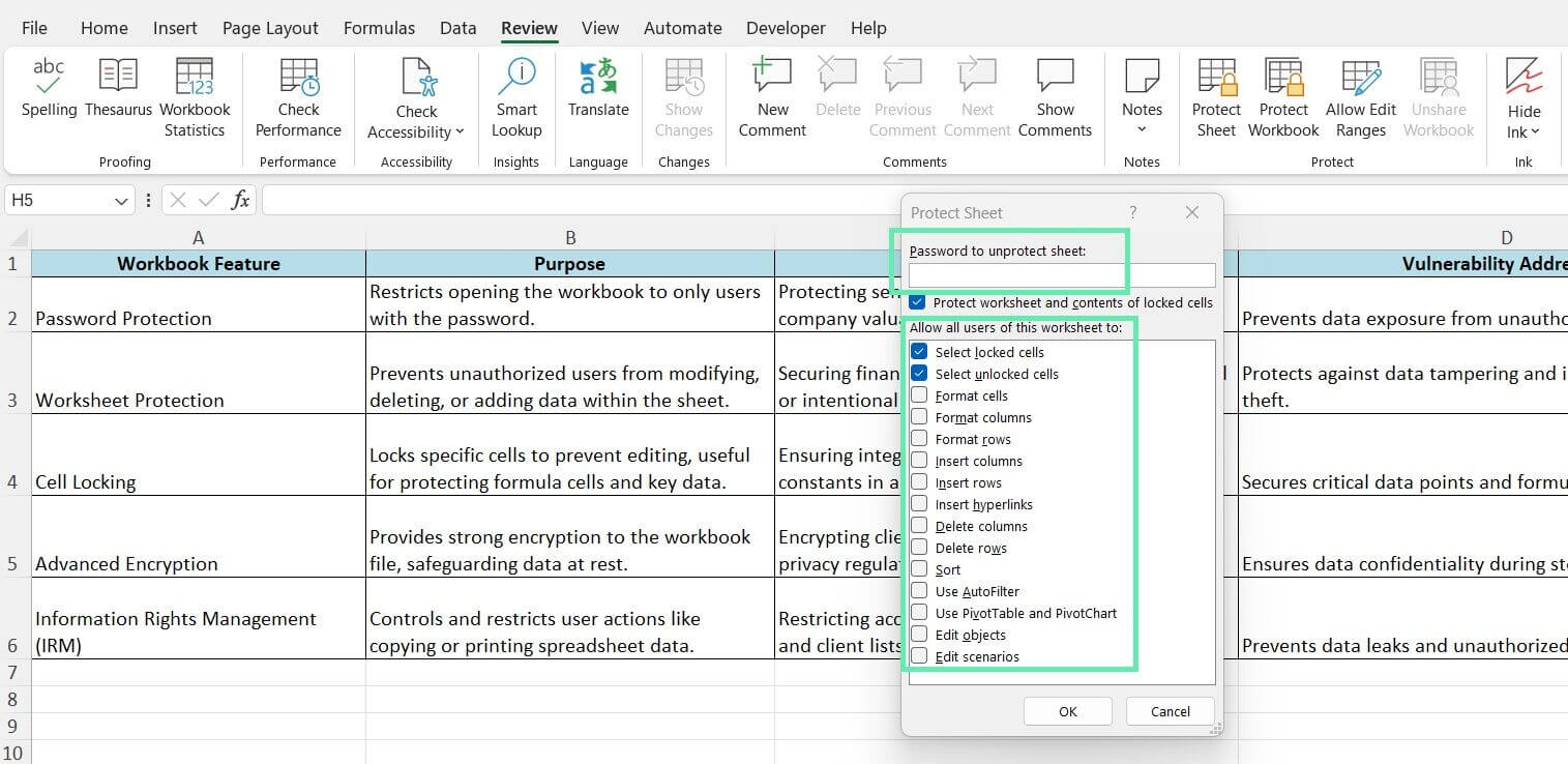 How To Protect Your Excel Workbook (Downloadable Template)