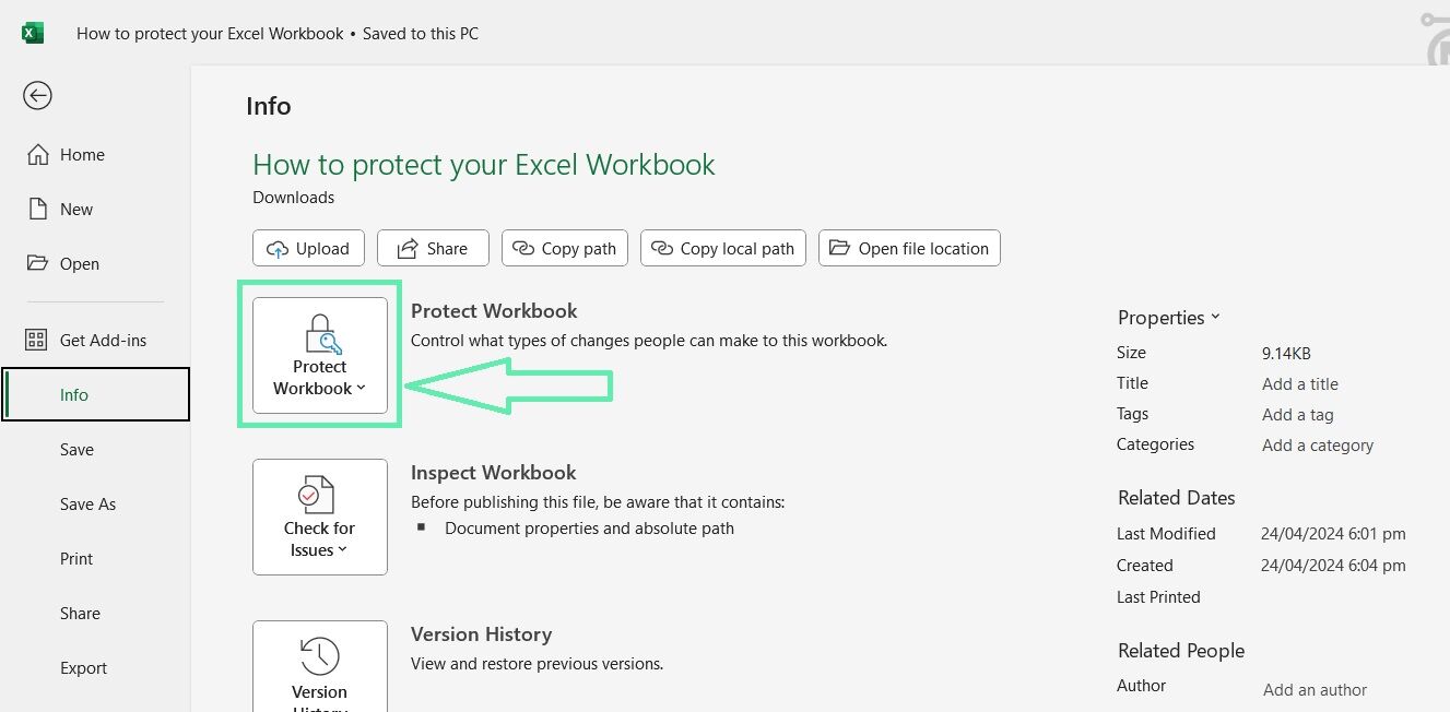 How To Protect Your Excel Workbook (Downloadable Template)