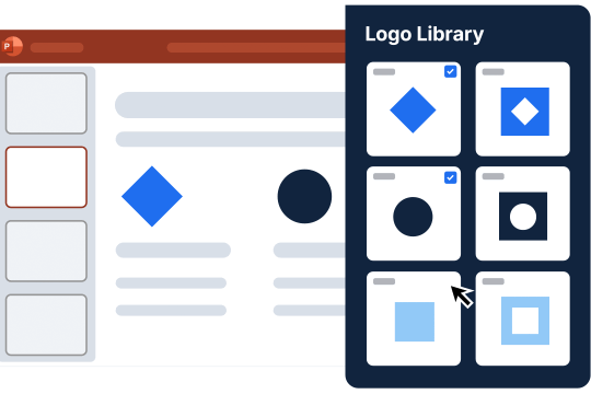 Seamlessly insert high-quality logos in PowerPoint with Logo Library