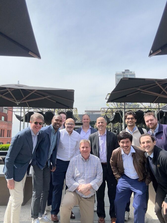 Macabacus team members at a rooftop get-together